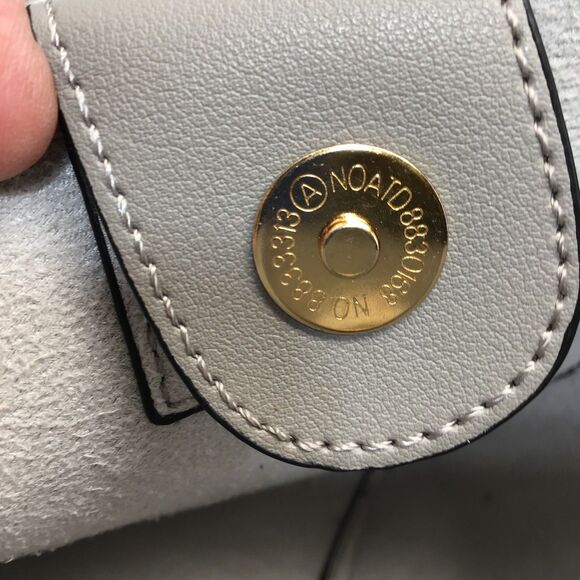 MERSI Vegan Demi Bucket Purse Colorful Strap Boho Crossbody Taupe Gray - Picture 6 of 16